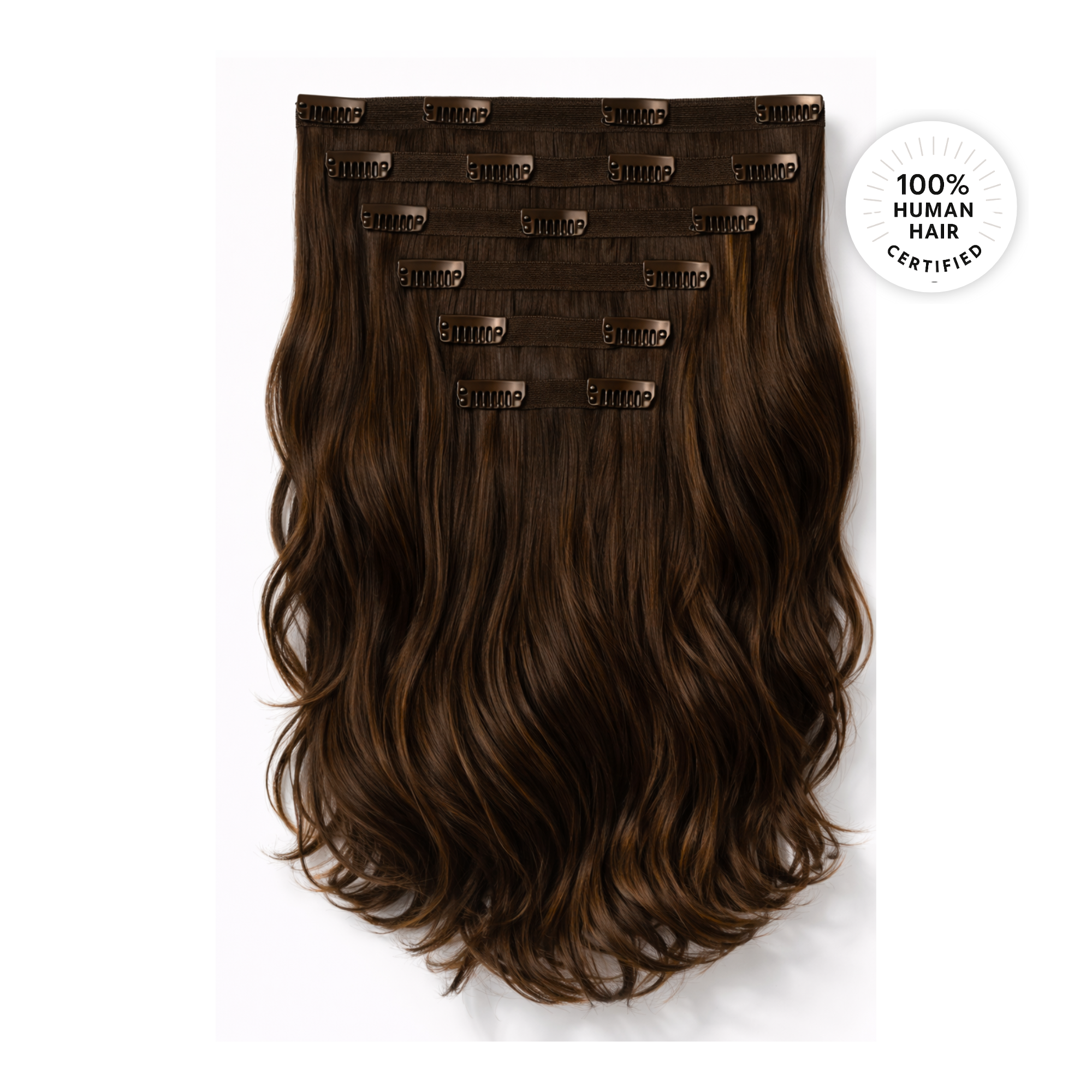 Dark Brown Wavy Clip-ins