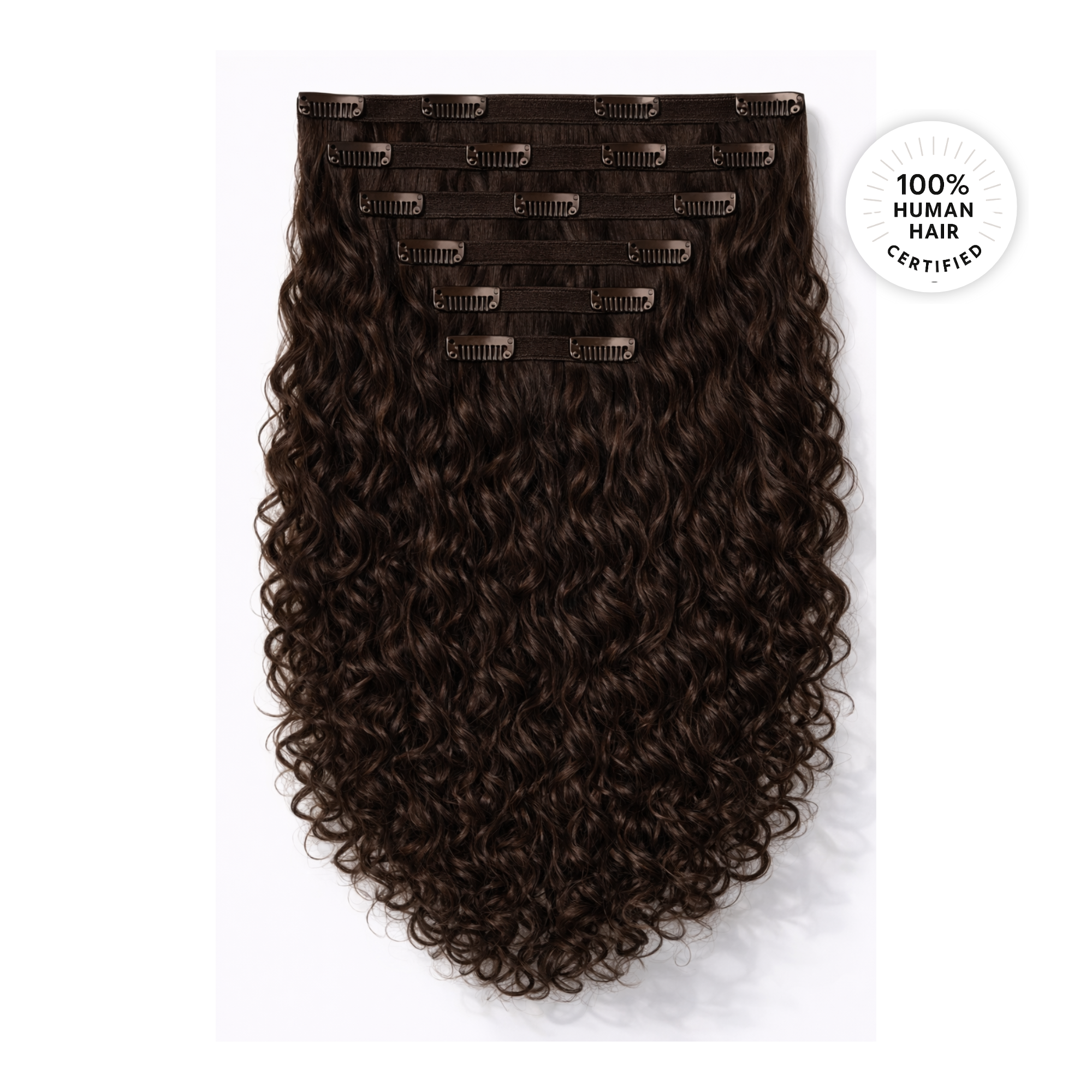 Dark Brown Curly Clip-ins