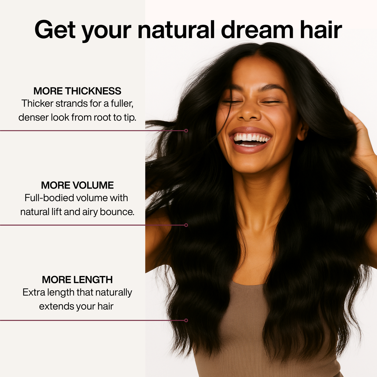 Black Wavy Clip-in Extensions