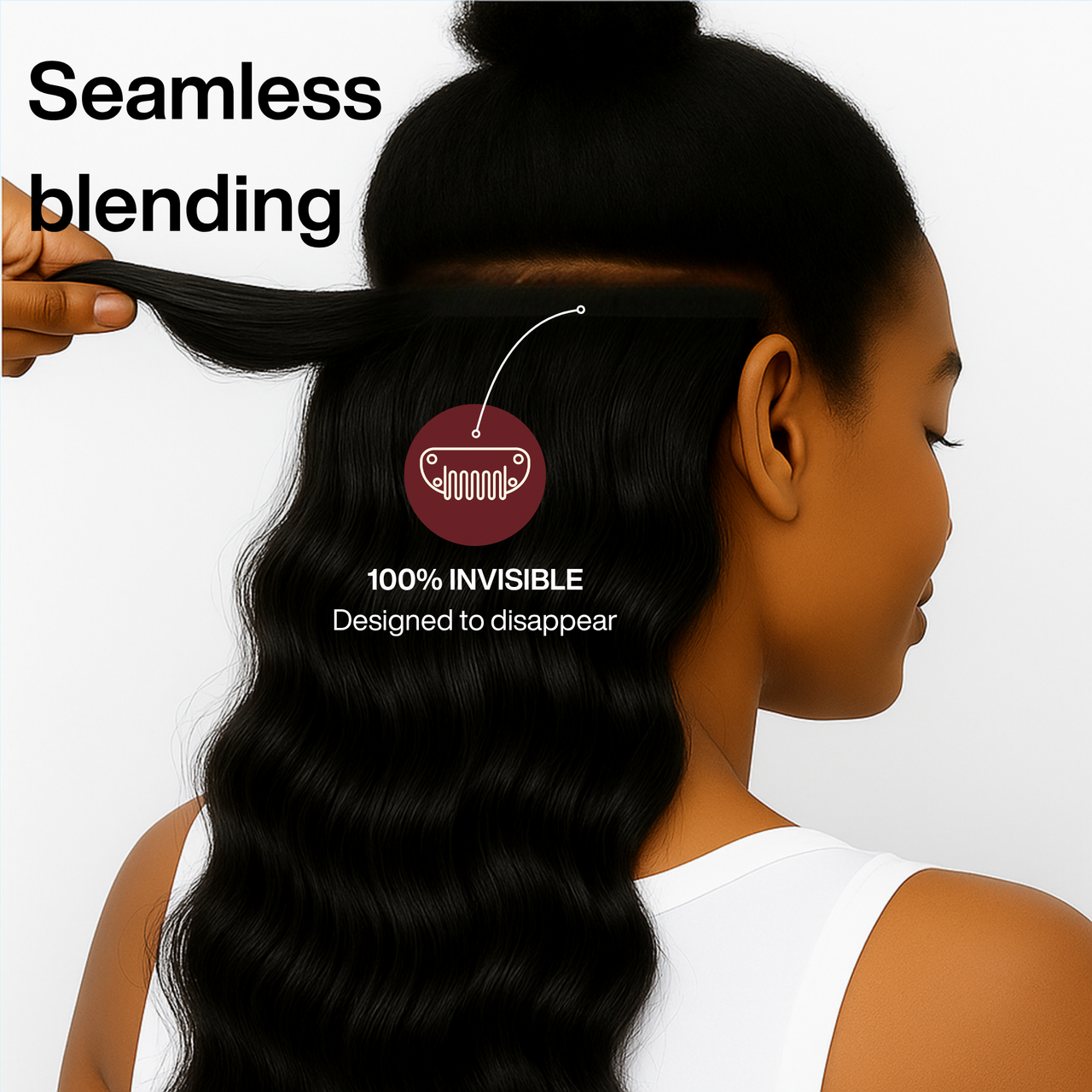 Black Wavy Clip-in Extensions