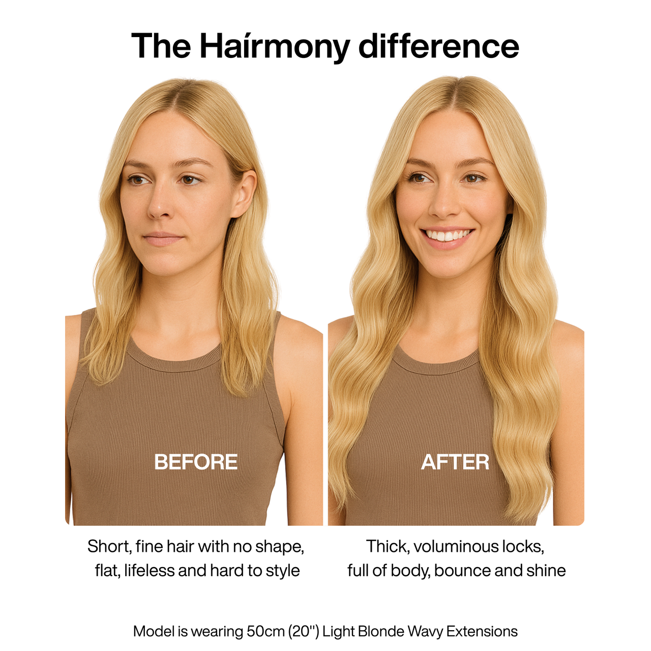Light Blonde Wavy Clip-in Extensions