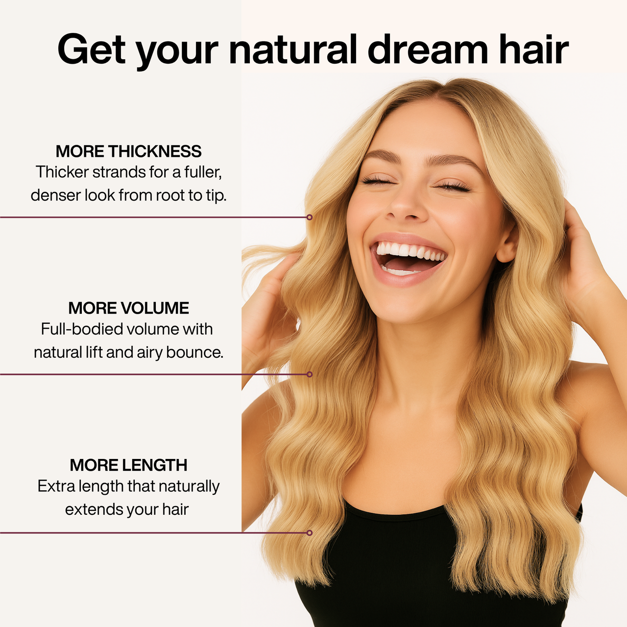 Light Blonde Wavy Clip-in Extensions