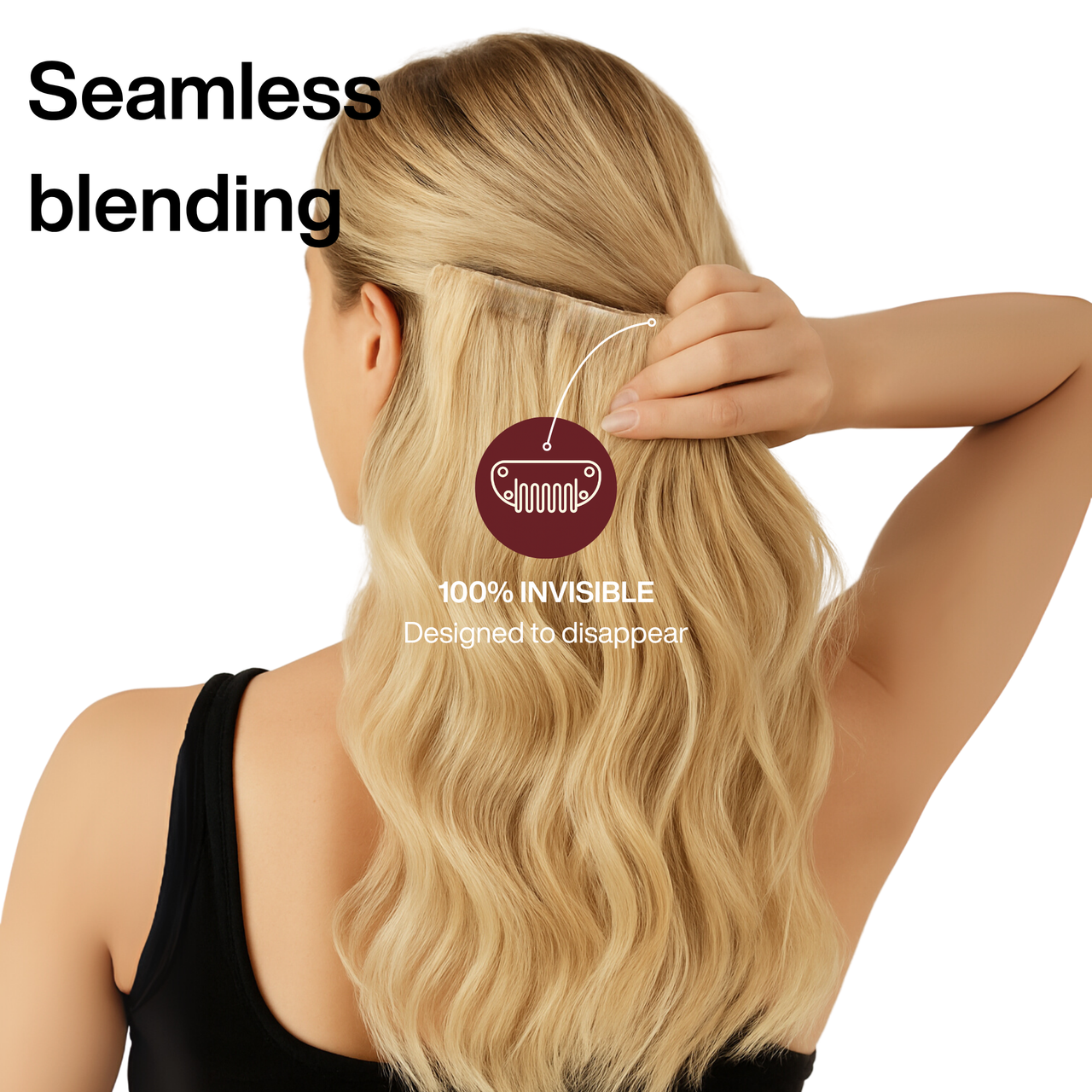 Light Blonde Wavy Clip-in Extensions
