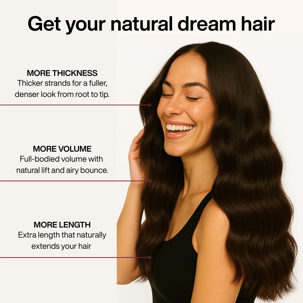 Dark Brown Wavy Clip-in Extensions