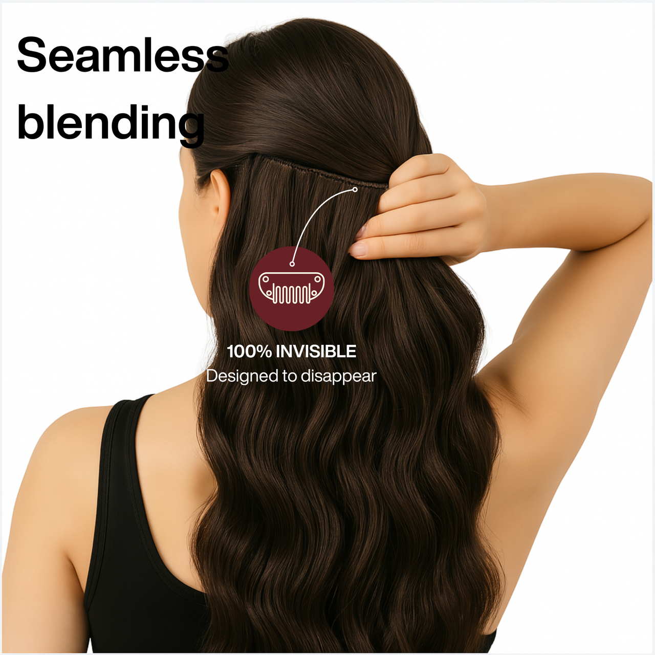 Dark Brown Wavy Clip-in Extensions