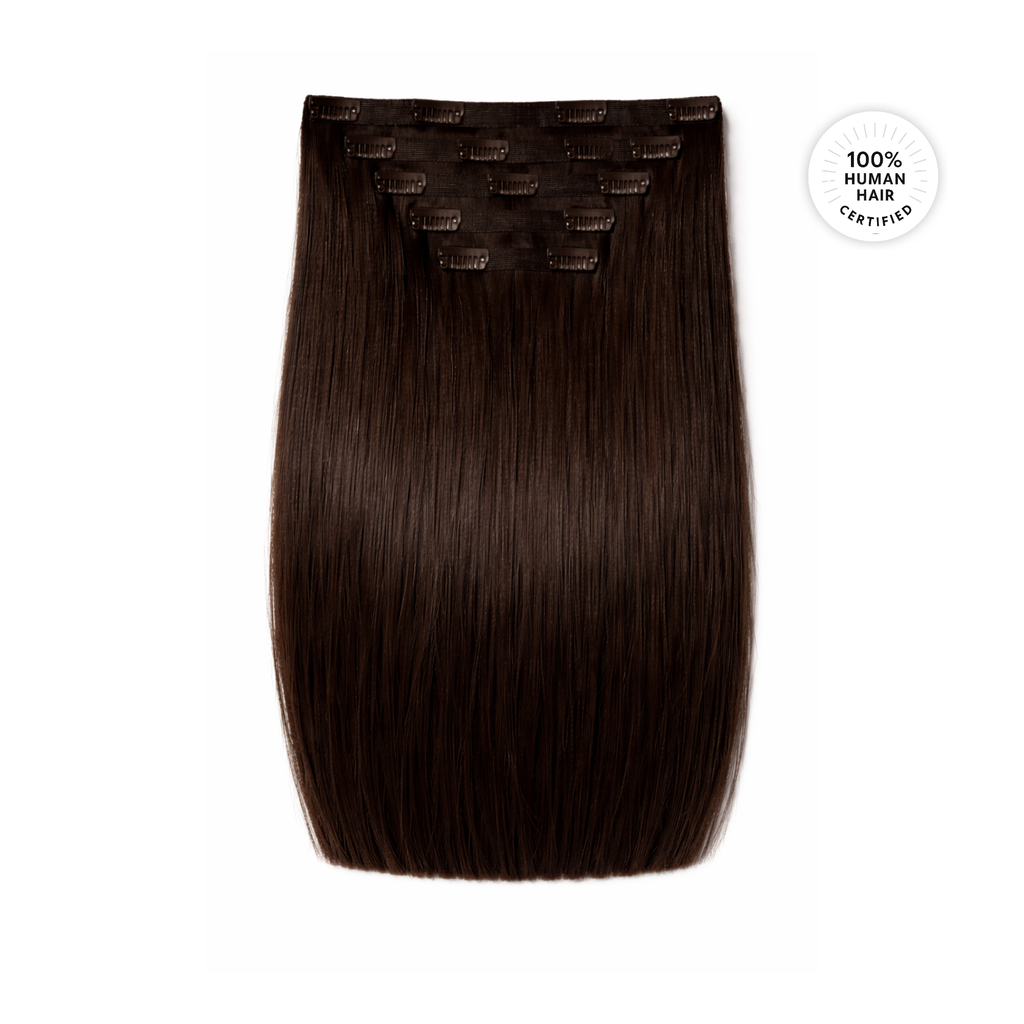 Dark Brown Straight Clip-ins