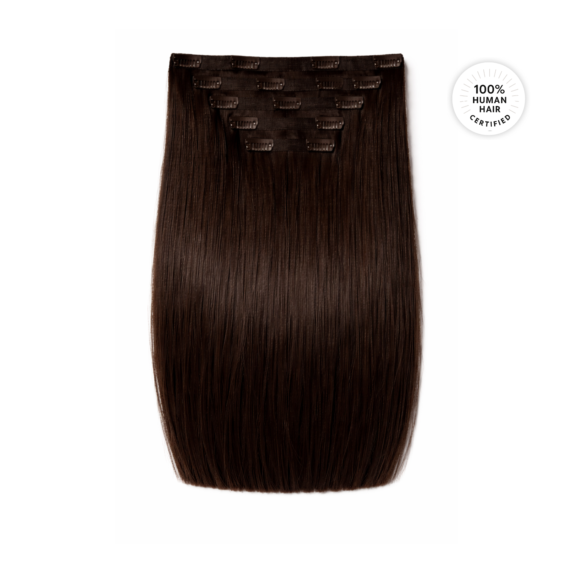 Dark Brown Straight Clip-ins