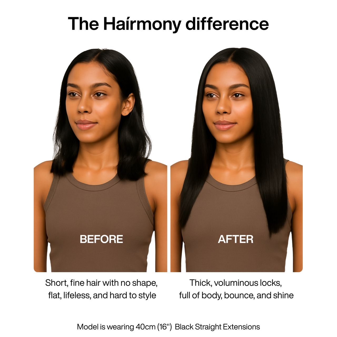 Black Straight Clip-in Extensions