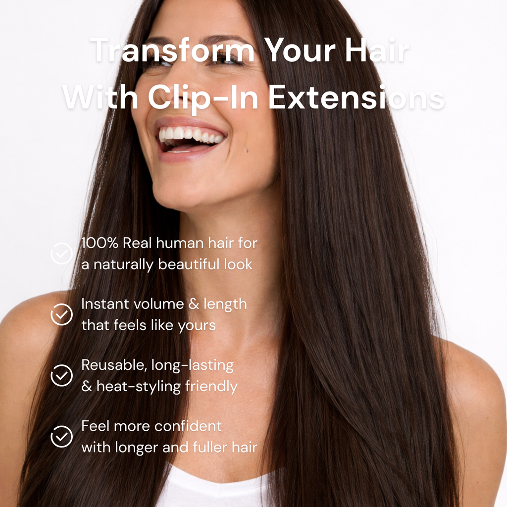 Dark Brown Straight Clip-ins