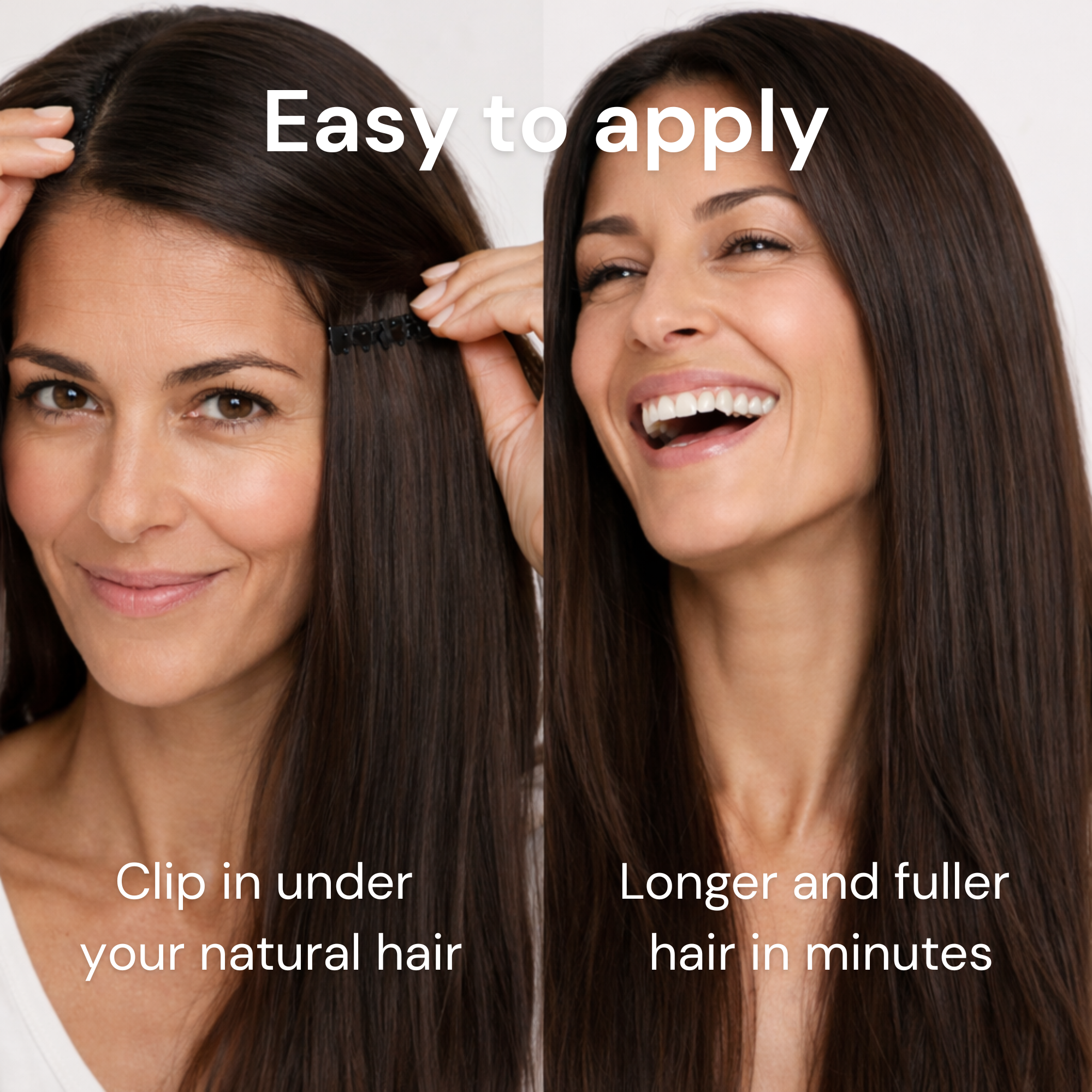 Dark Brown Straight Clip-ins
