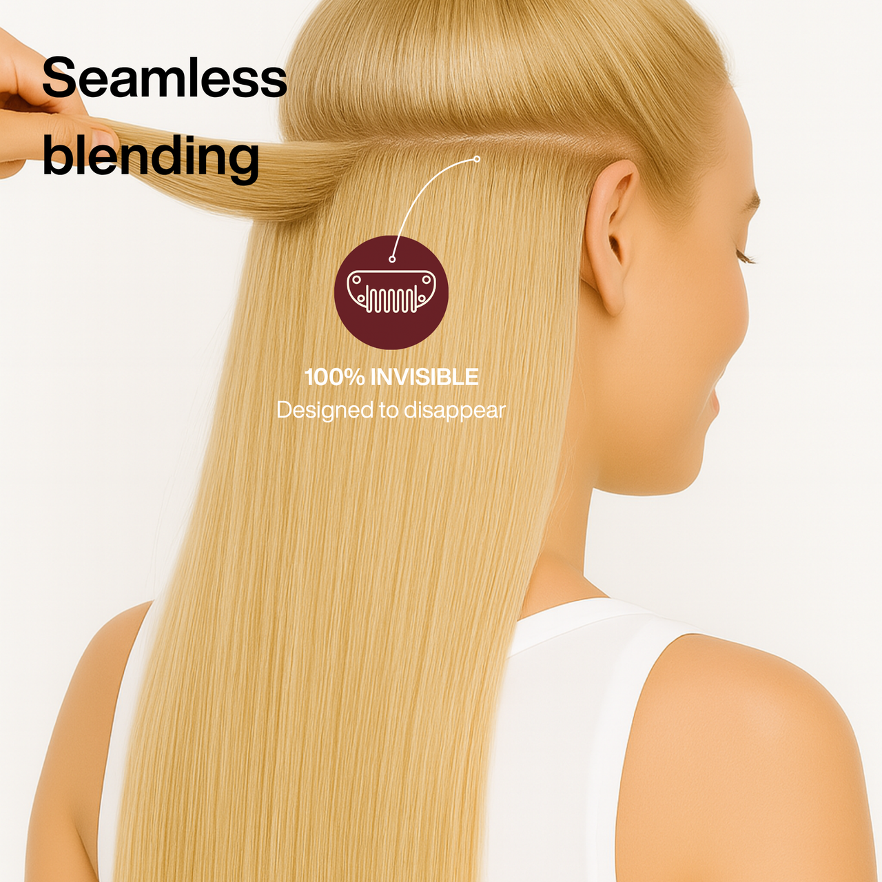 Light Blonde Straight Clip-in Extensions