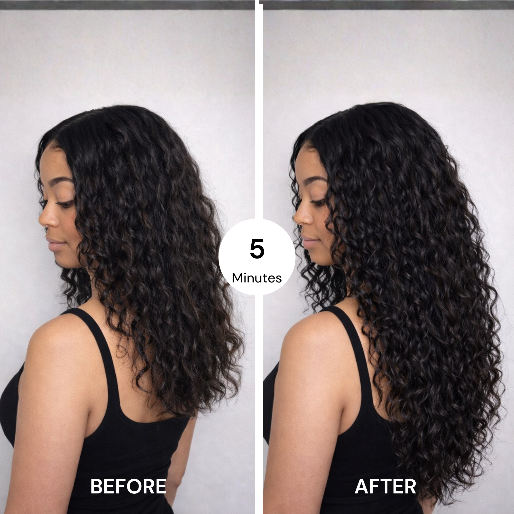 Black Curly Clip-ins