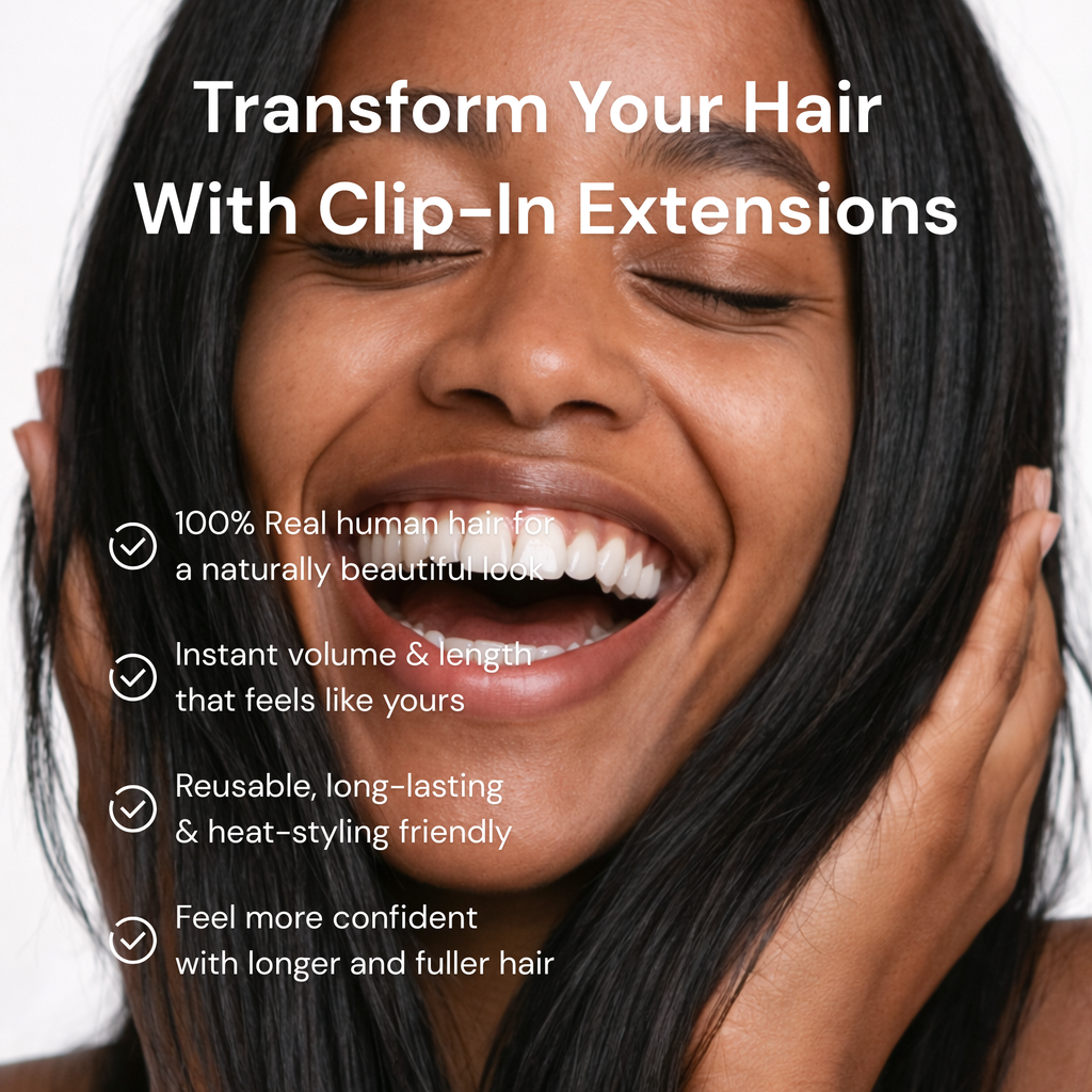 Black Straight Clip-ins