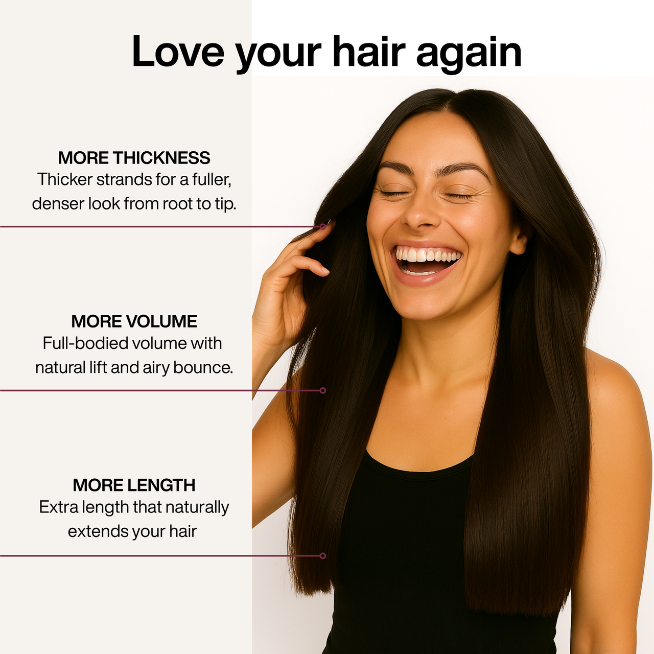 Dark Brown Straight Clip-in Extensions