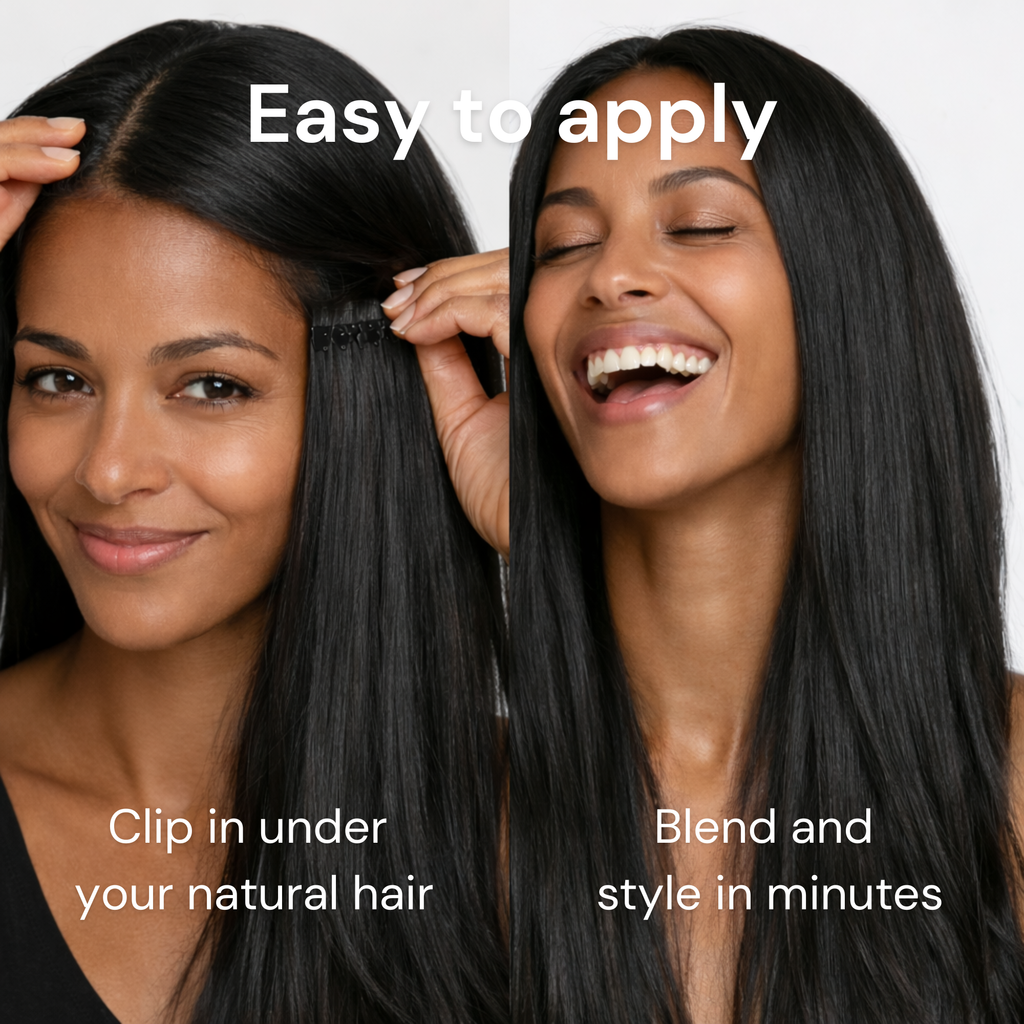 Black Straight Clip-ins