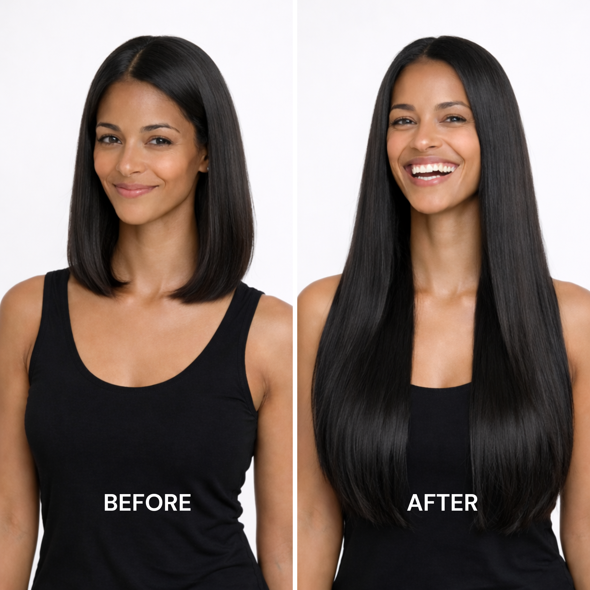 Black Straight Clip-ins