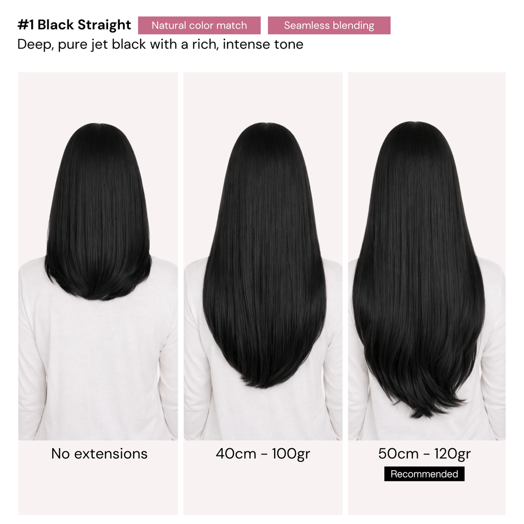 Black Straight Clip-ins