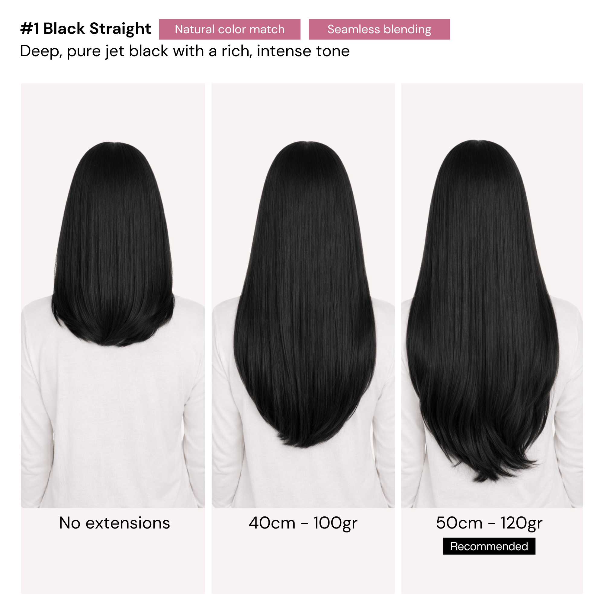 Black Straight Clip-ins