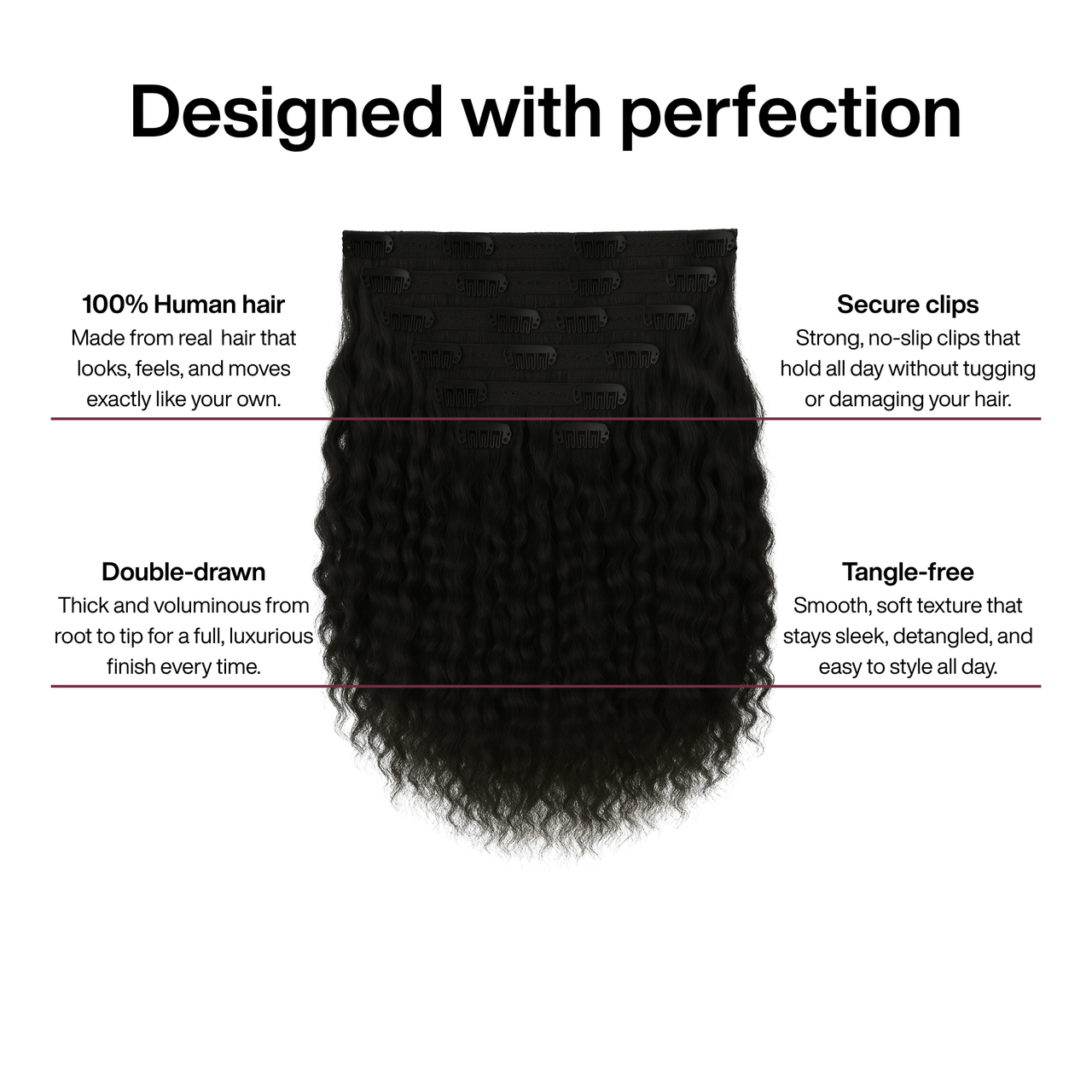 Black Curly Clip-in Extensions