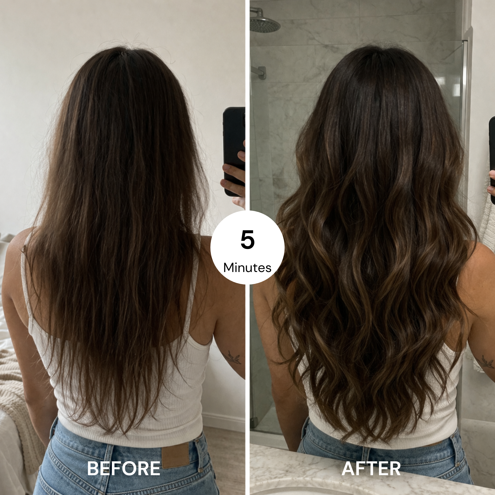 Dark Brown Wavy Clip-ins