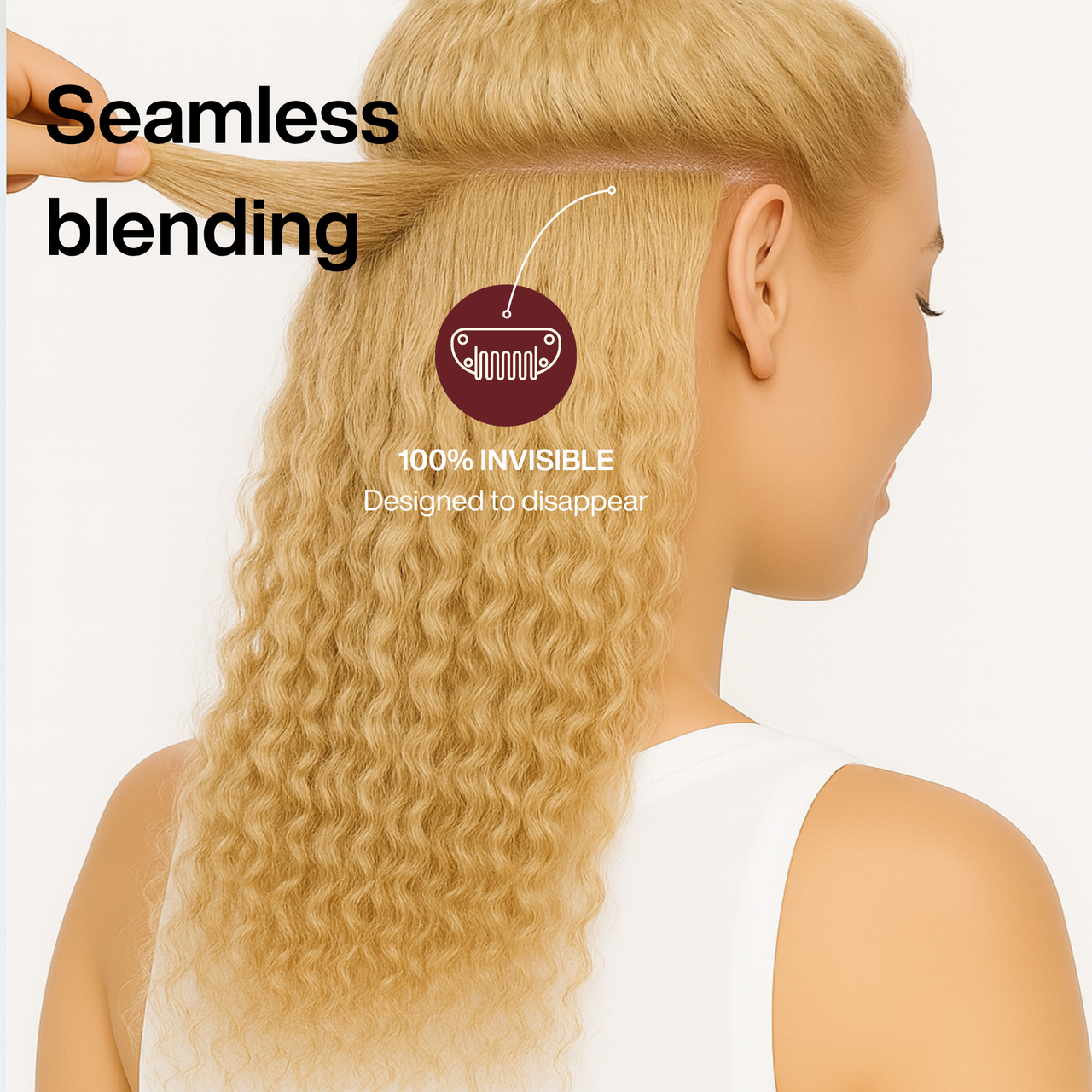 Light Blonde Curly Clip-in Extensions