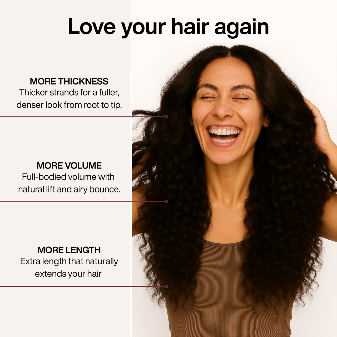Dark Brown Curly Clip-in Extensions