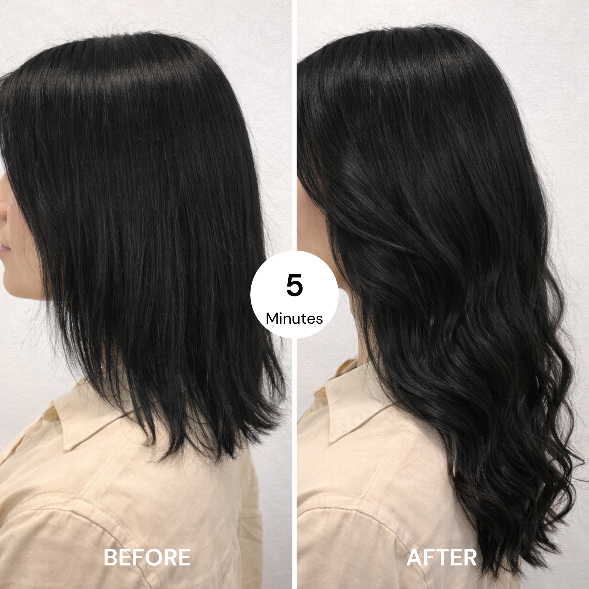 Black Wavy Clip-ins