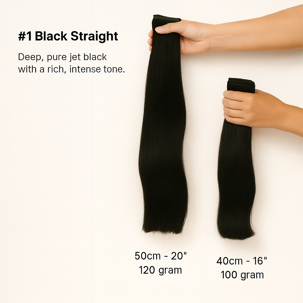 Black Straight Clip-in Extensions