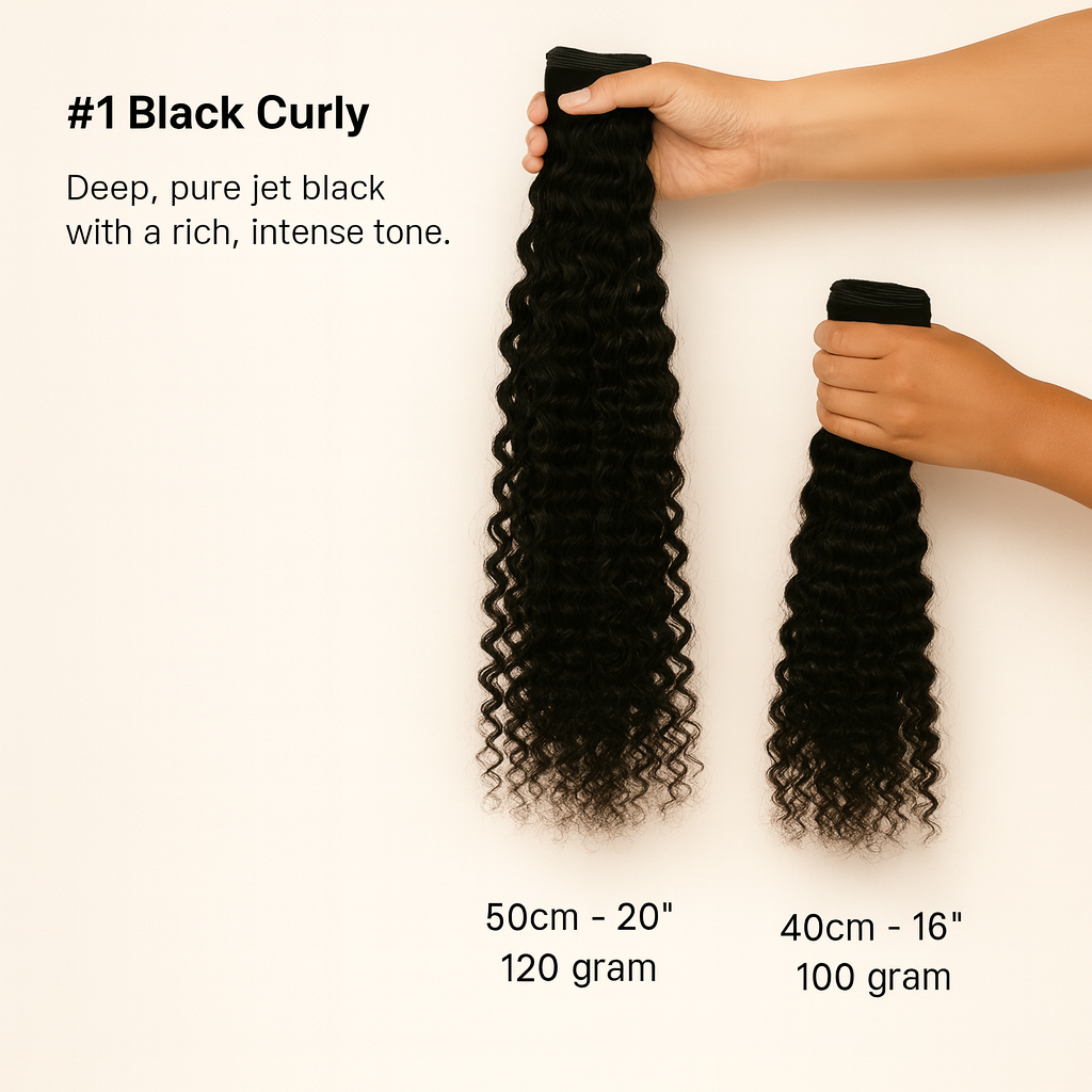 Black Curly Clip-in Extensions