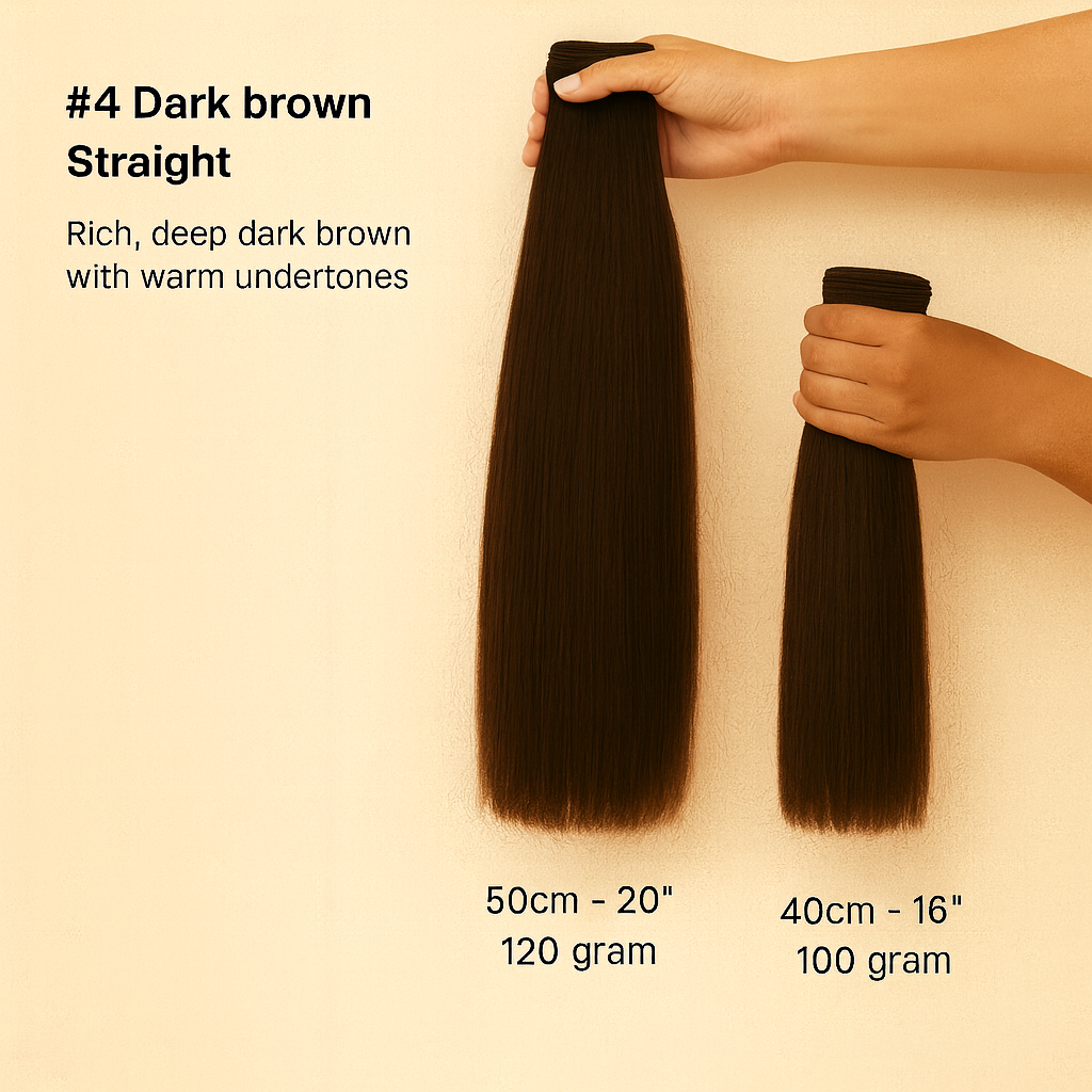 Dark Brown Straight Clip-in Extensions
