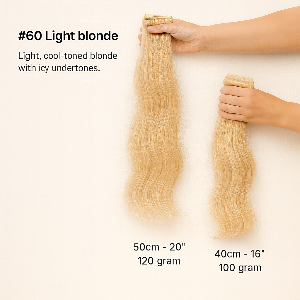 Light Blonde Wavy Clip-in Extensions