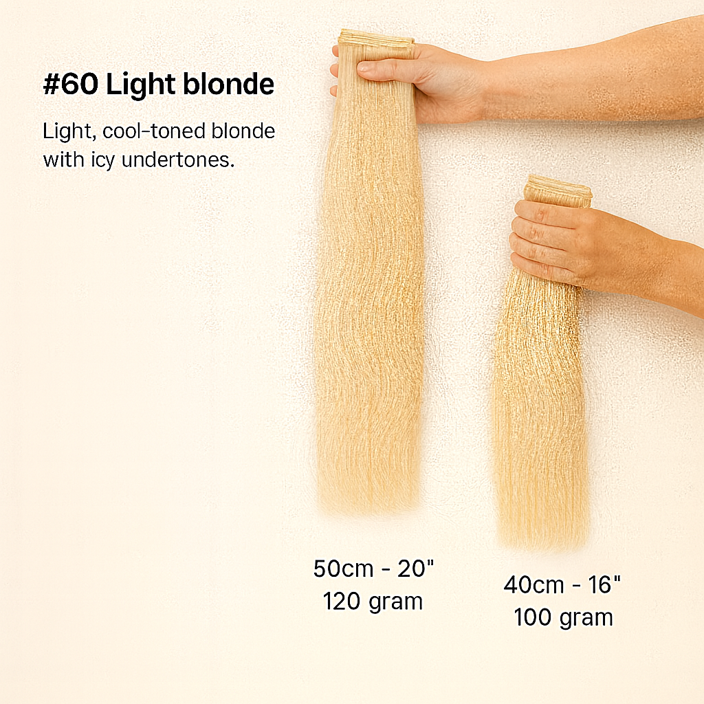 Light Blonde Straight Clip-in Extensions